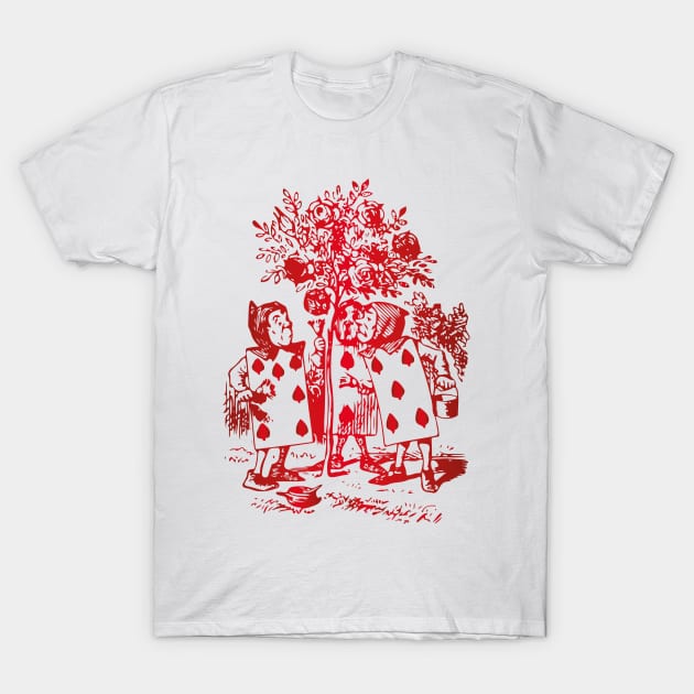 Alice in Wonderland (red) T-Shirt by emptyspaceshop